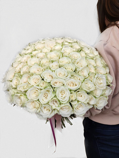 Букет Белый Ангел (101 роза)