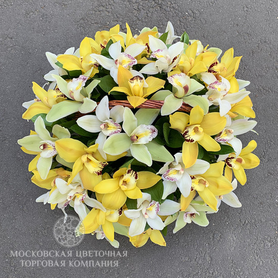 Букет с орхидеями "Все о Еве" в корзине