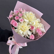 Букет с французскими розами "Нежные чувства"