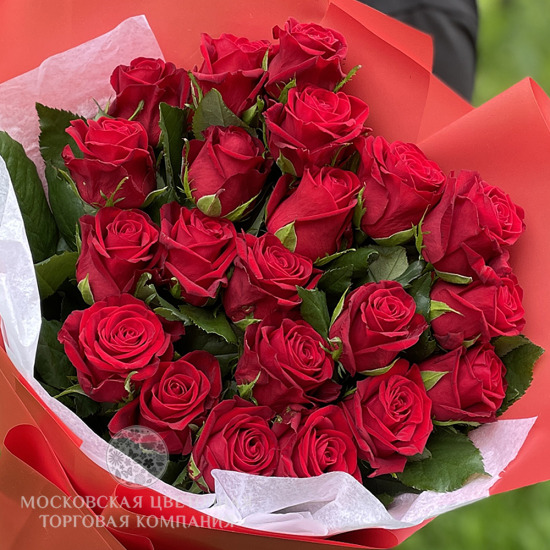 Букет Ключи от Сердца, 21 красная роза
