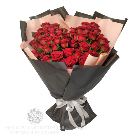 Букет-сердце из 55 красных роз
