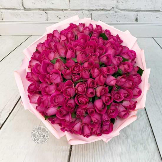 Букет Розовая Вуаль, 101 роза