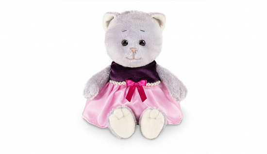 Колбаскин & Мышель серая кошка в фиолетовом платье