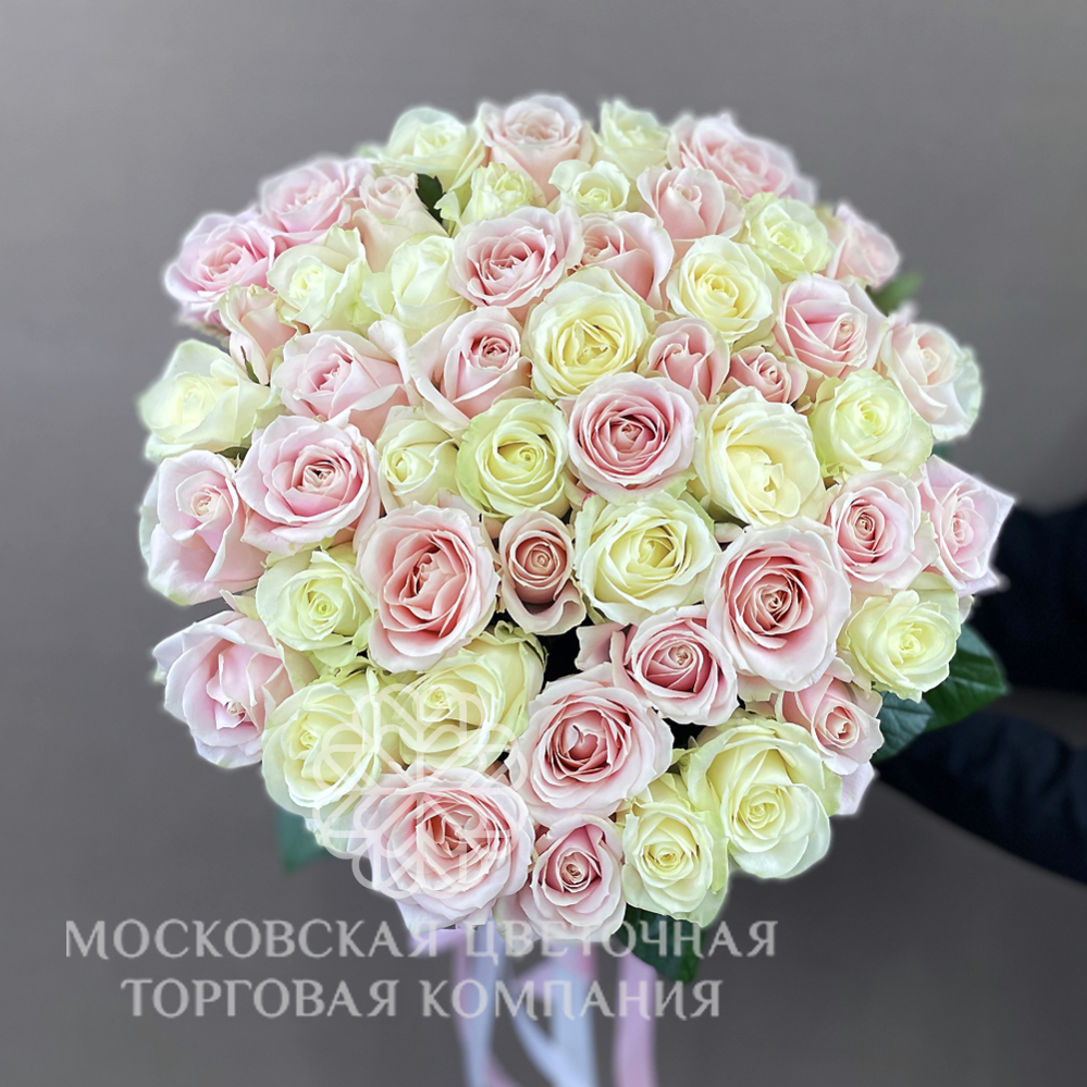 Букет 51 роза нежный микс, Россия купить за 10 990 руб. с