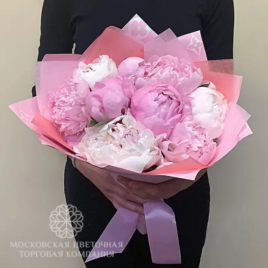 Букет из пионов микс "Для самой-самой!"