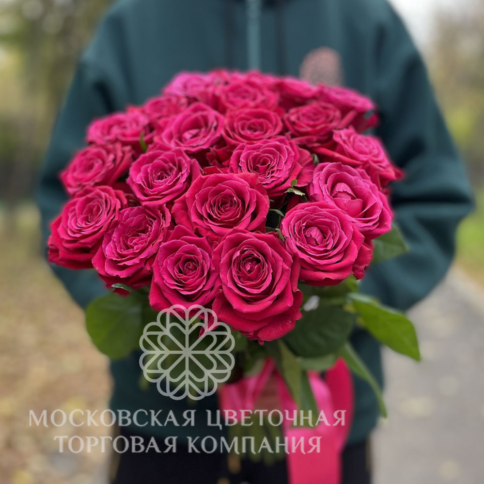 Букет 21 роза Шангри-ла купить с доставкой в Москве за 6040 руб.