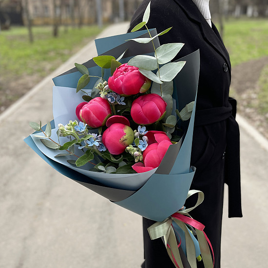Букет из пионов «Женевьева»