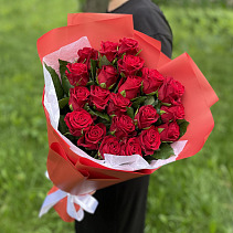 Букет Ключи от Сердца, 21 красная роза