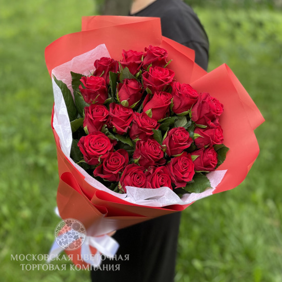 Букет Ключи от Сердца, 21 красная роза