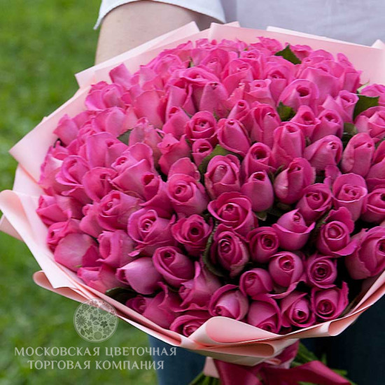 Букет Розовая Вуаль, 101 роза
