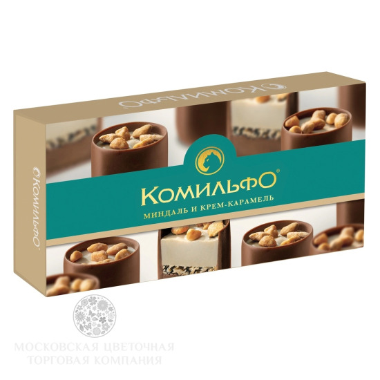 Конфеты шоколадные Комильфо, Миндаль и крем-карамель, 116 г