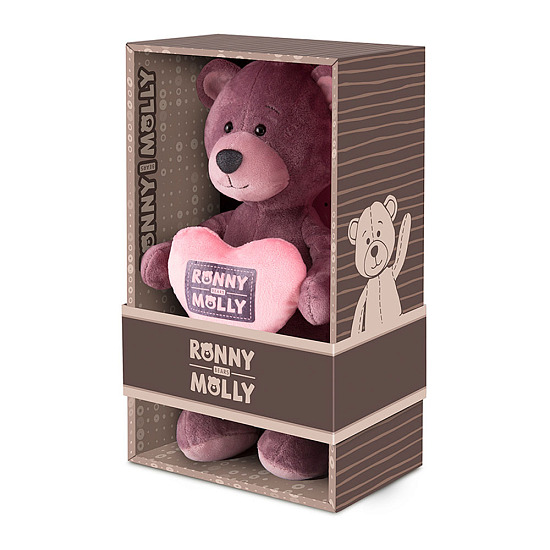 Мягкая игрушка Ronny&Molly, Мишка Ронни с сердцем