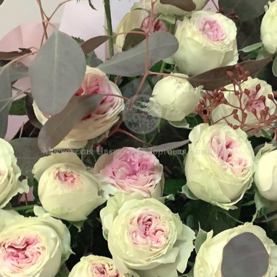 Букет кустовых пионовидных роз "Бесконечная Нежность"