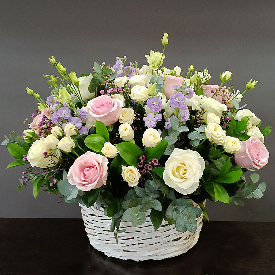 Букет "Le Fleur" в корзине